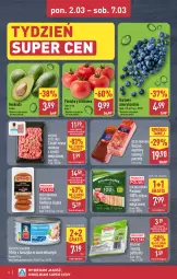 Gazetka promocyjna Aldi - Oferta weekendowa - Gazetka - ważna od 07.03 do 07.03.2026 - strona 4 - produkty: Mięso mielone z szynki, Mięso mielone, Sos, Gra, Twaróg, Parówki, Mięsne specjały, Golden Seafood, Boczek, Twaróg półtłusty, Tuńczyk, Kiełbasa, Pomidory, Mięso, Kiełbasa śląska