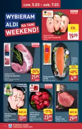 Gazetka promocyjna Aldi - Oferta weekendowa - Gazetka - ważna od 07.03 do 07.03.2026 - strona 8 - produkty: Kurczak, Mięso wołowe, Sos, Polędwiczka wieprzowa, Mięsne specjały, Szynka, Pstrąg, Mięso, Pstrąg łososiowy