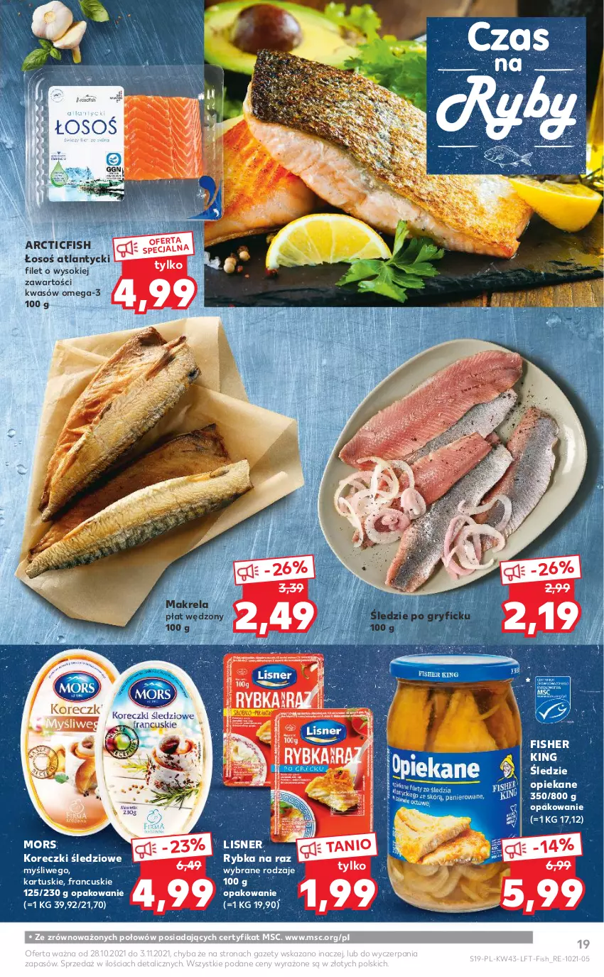 Gazetka promocyjna Kaufland - OFERTA TYGODNIA - ważna 28.10 do 03.11.2021 - strona 19 - produkty: Gry, Koreczki śledziowe, Lisner, Omega-3, Rybka na raz, Sok