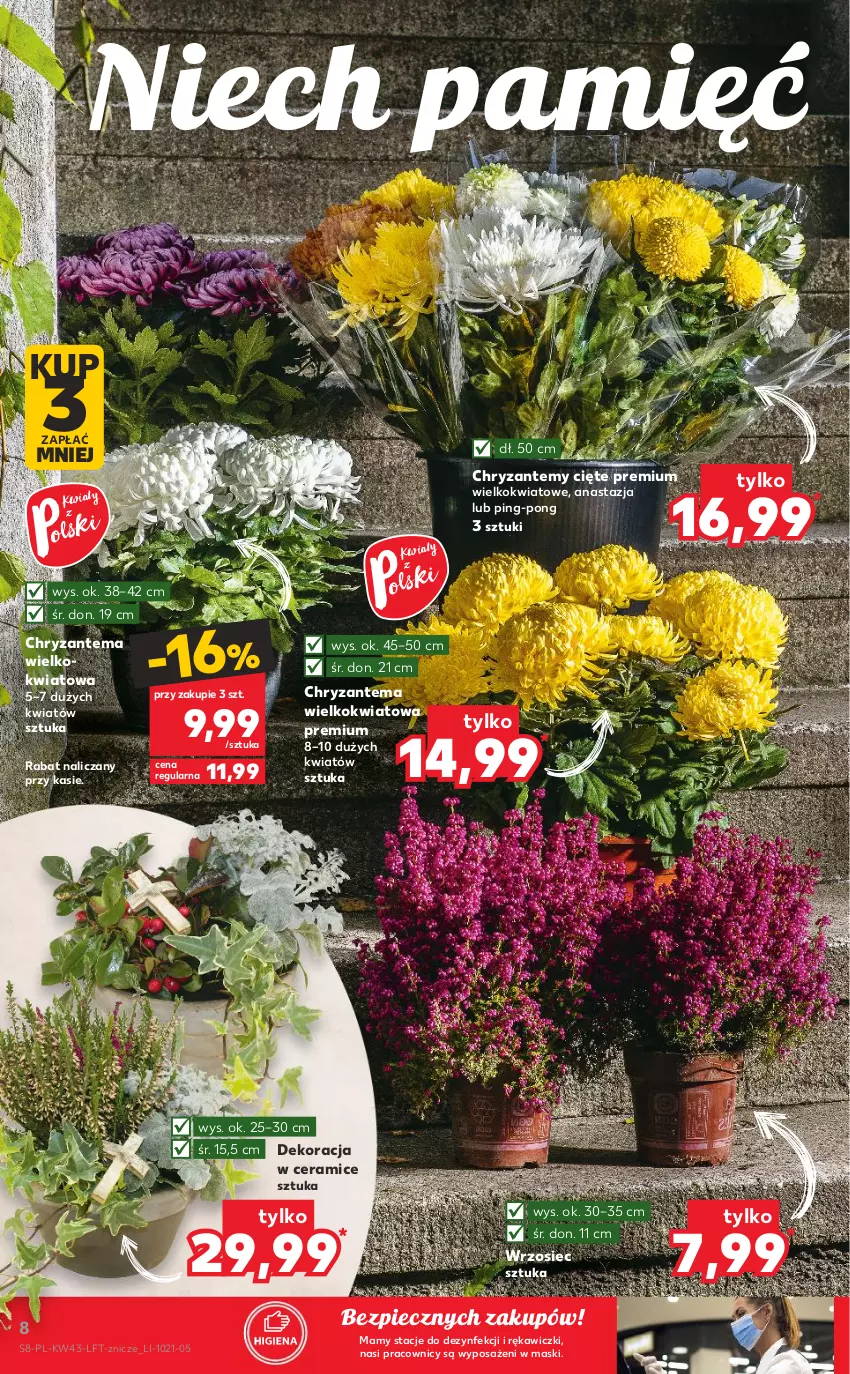 Gazetka promocyjna Kaufland - OFERTA TYGODNIA - ważna 28.10 do 03.11.2021 - strona 8 - produkty: Chryzantema, Piec, Znicz