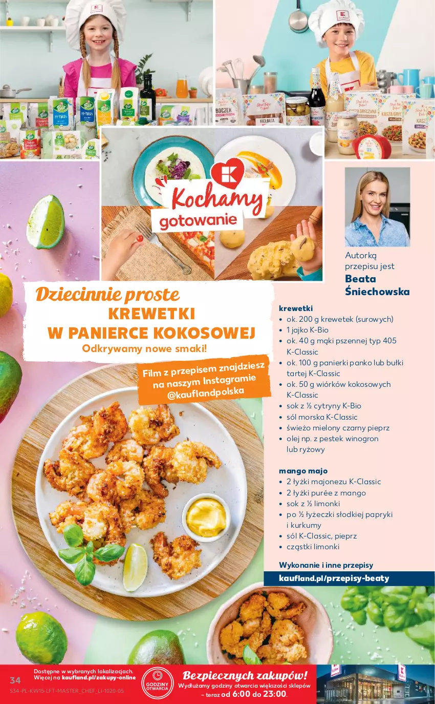 Gazetka promocyjna Kaufland - OFERTA TYGODNIA - ważna 15.04 do 21.04.2021 - strona 34 - produkty: Cytryny, Dzieci, Gra, Kokos, Krewetki, Majonez, Mango, Olej, Piec, Pieprz, Pur, Ryż, Sok, Sól, Stek, Tera, Wino