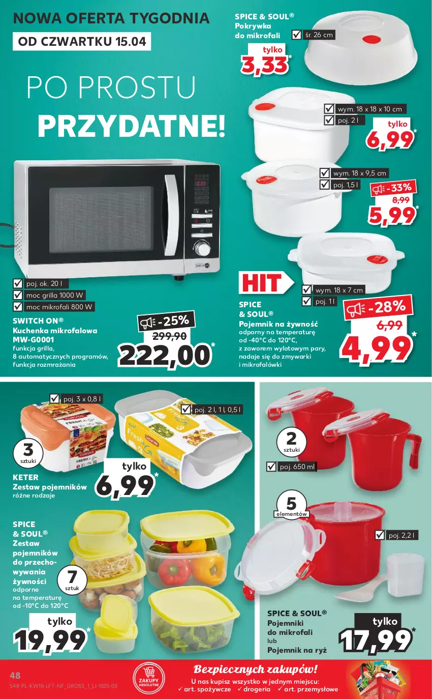 Gazetka promocyjna Kaufland - OFERTA TYGODNIA - ważna 15.04 do 21.04.2021 - strona 48 - produkty: Fa, Gra, Grill, Kuchenka mikrofalowa, Piec, Pojemnik, Por, Ryż, Zmywarki