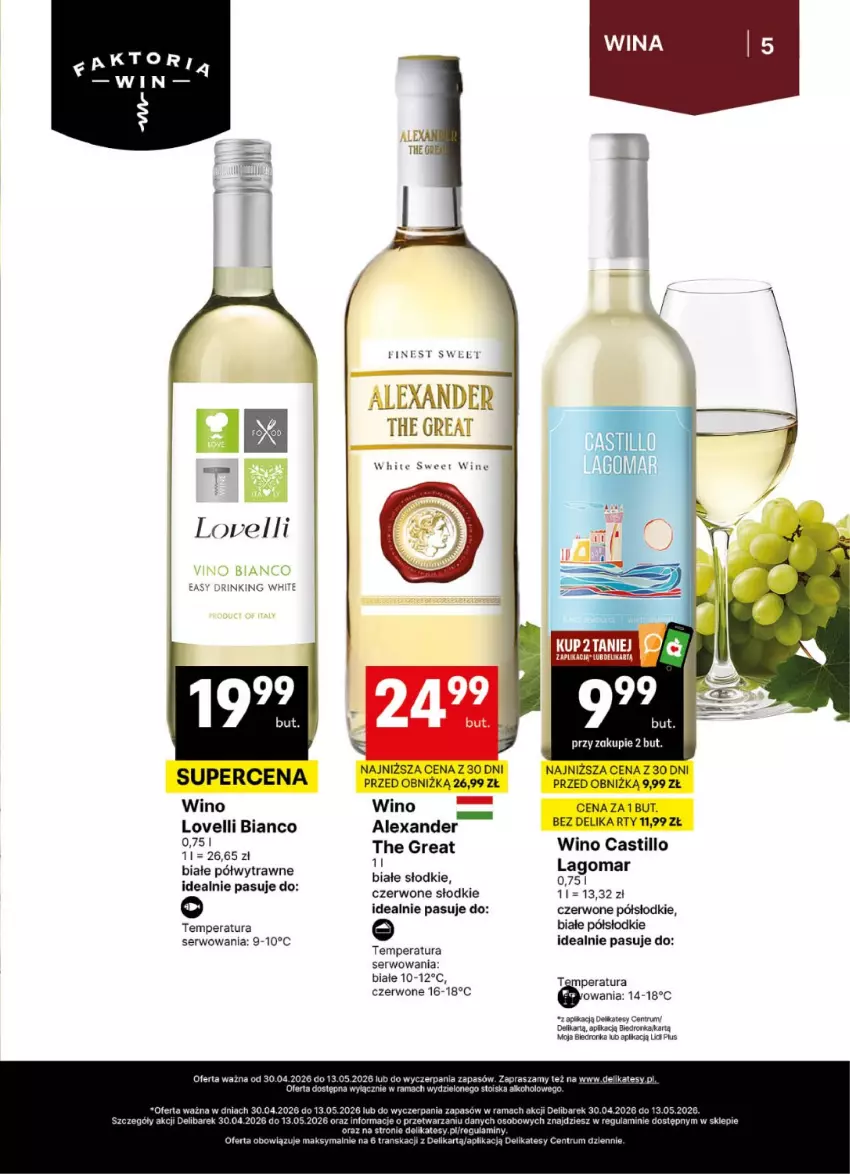 Gazetka promocyjna Delikatesy Centrum - Delibarek DC18-DC19 - ważna 30.04 do 13.05.2026 - strona 5 - produkty: Dron, Orka, Rama, Rum, Ser, Tran, Wino