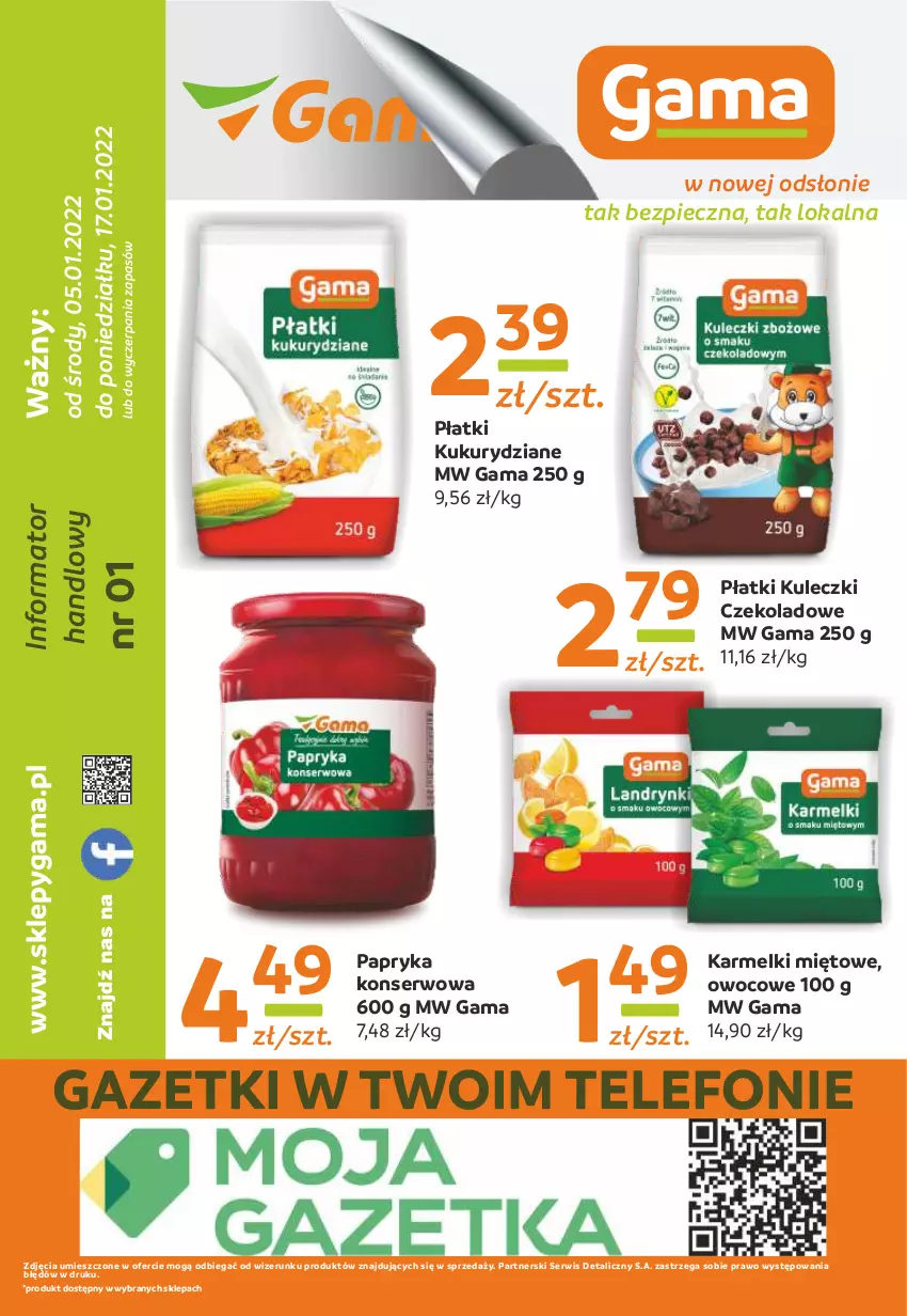 Gazetka promocyjna Gama - Gazetka Gama - ważna 05.01 do 17.01.2022 - strona 12 - produkty: Papryka, Piec, Ser, Telefon