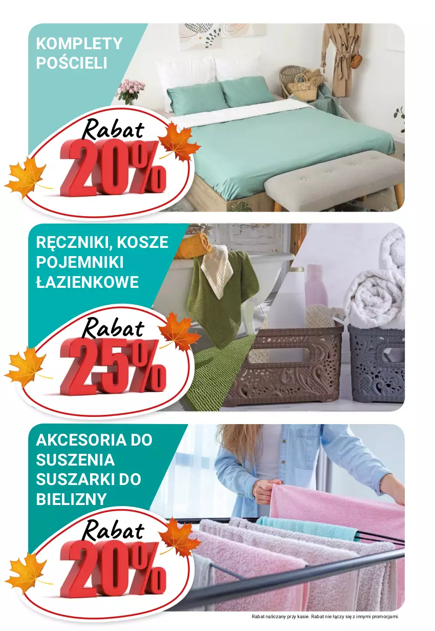 Gazetka promocyjna Bi1 - W sieci dobrych cen - ważna 29.09 do 05.10.2021 - strona 7 - produkty: Kosz, Pojemnik, Pościel, Ręcznik, Suszarki