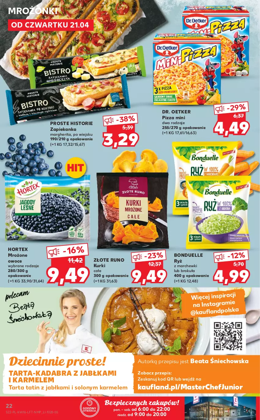 Gazetka promocyjna Kaufland - OFERTA TYGODNIA - ważna 21.04 do 26.04.2022 - strona 22 - produkty: Bonduelle, Dr. Oetker, Dzieci, Gra, Hortex, Jabłka, Owoce, Piec, Pizza, Ryż, Tarta, Zapiekanka