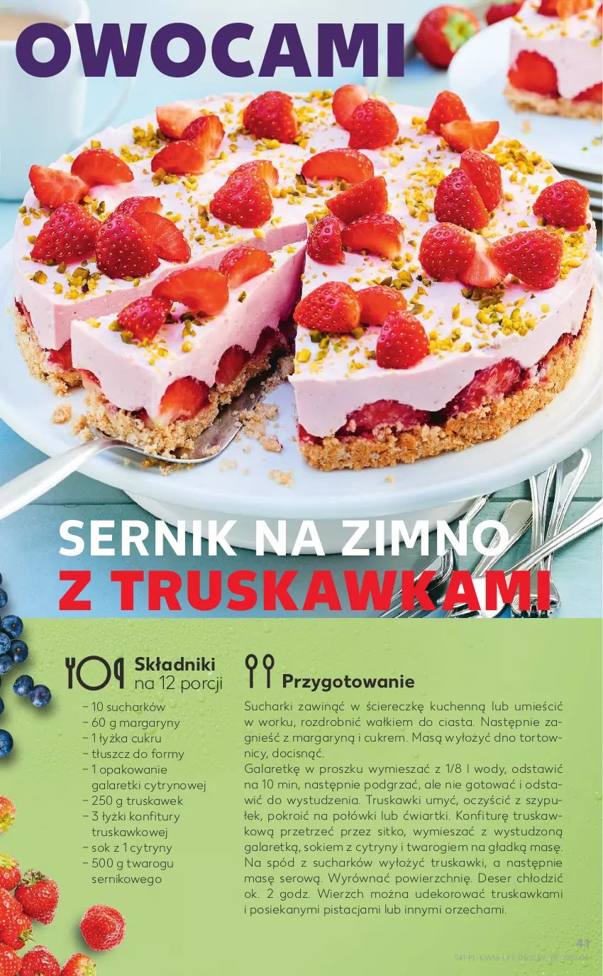 Gazetka promocyjna Kaufland - OFERTA TYGODNIA - ważna 21.04 do 26.04.2022 - strona 41 - produkty: Cytryny, Deser, Gala, Galaretki, Por, Ser, Sitko, Sok, Truskawki