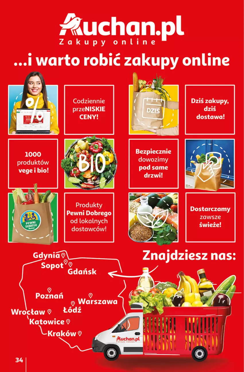 Gazetka promocyjna Auchan - przeNISKIE CENY na przebojowe marki Hipermarkety - ważna 10.02 do 16.02.2022 - strona 34 - produkty: Drzwi