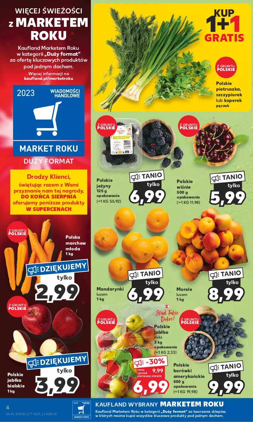 Gazetka promocyjna Kaufland - Gazetka tygodnia - ważna 27.07 do 02.08.2023 - strona 4 - produkty: Gra, Grunt, Jabłka, Jeżyny, Koperek pęczek, Mandarynki, Pietruszka