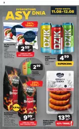 Gazetka promocyjna Netto - Artykuły spożywcze - Gazetka - ważna od 16.08 do 16.08.2023 - strona 2 - produkty: Mozzarella, Ser, Napój energetyczny, Zapalarka, Napój, Kiełbasa, Brykiet drzewny, Kiełbasa śląska