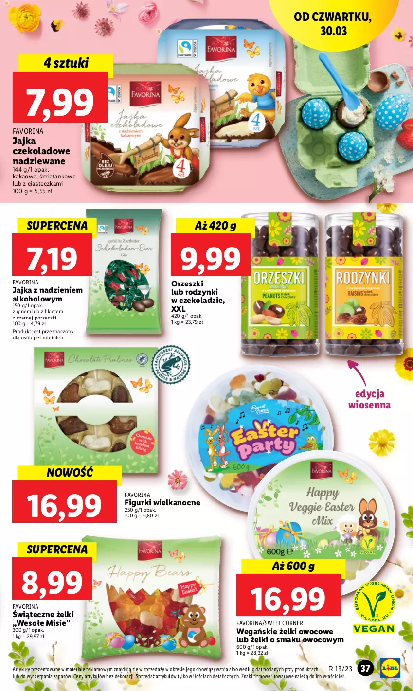 Gazetka promocyjna Lidl - GAZETKA - ważna 30.03 do 02.04.2023 - strona 37 - produkty: Fa, Gin, Kakao, Likier, Orzeszki, Por, Rodzynki