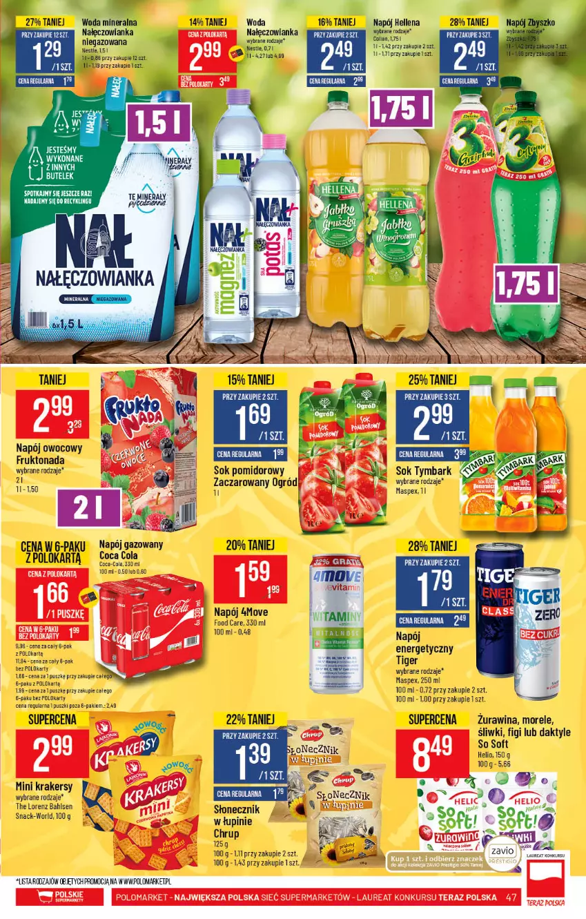 Gazetka promocyjna PoloMarket - Gazetka pomocyjna - ważna 18.08 do 24.08.2021 - strona 47 - produkty: Daktyle, Figi, Krakersy, Laur, Lorenz, Napój, Napój gazowany, Ogród, Sok, Sok pomidorowy, Tera, Tiger