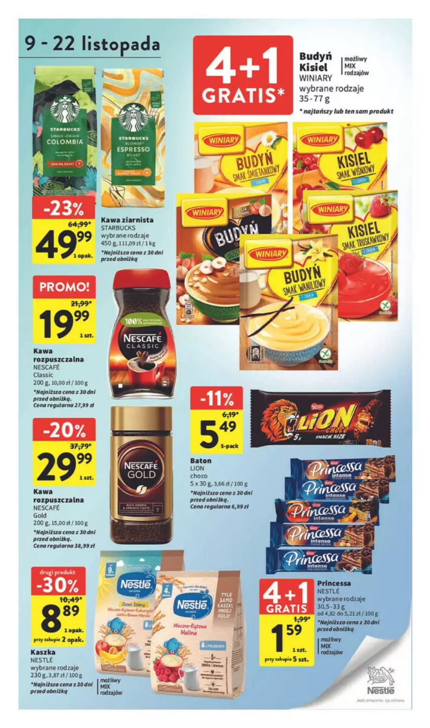 Gazetka promocyjna Intermarche - ważna 09.11 do 15.11.2023 - strona 27 - produkty: Baton, Budyń, Kawa, Kawa ziarnista, Kisiel, Lion, Sejf, Winiary