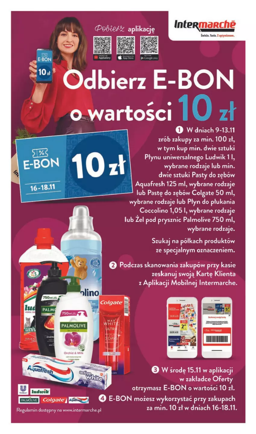 Gazetka promocyjna Intermarche - ważna 09.11 do 15.11.2023 - strona 44 - produkty: Aquafresh, Coccolino, Colgate, Fa, LG, Ludwik, Mobil, Palmolive, Płyn do płukania, Półka