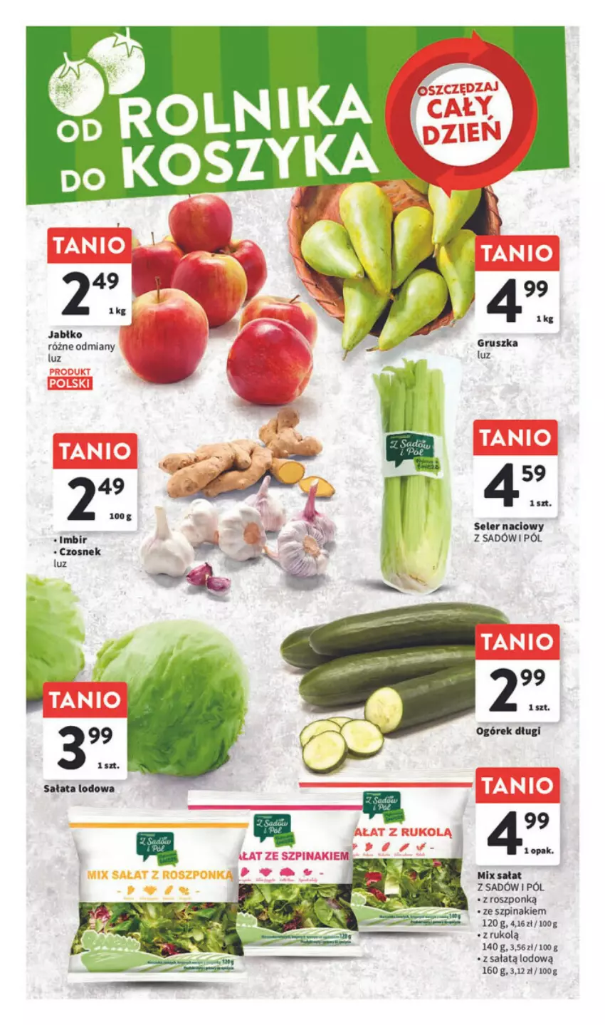 Gazetka promocyjna Intermarche - ważna 09.11 do 15.11.2023 - strona 6 - produkty: Czosnek, Imbir, Ogórek, Sałat, Seler naciowy, Szpinak