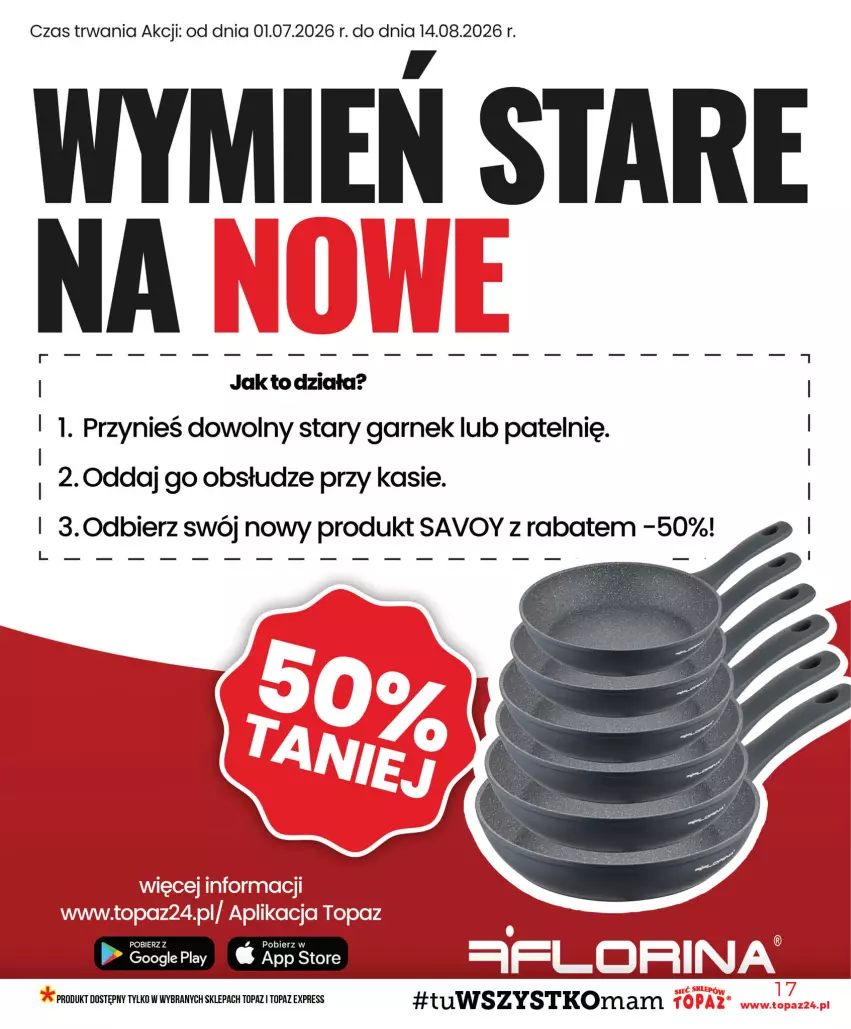 Gazetka promocyjna Topaz - Gazetka - ważna 23.07 do 29.07.2026 - strona 17 - produkty: Garnek, Top