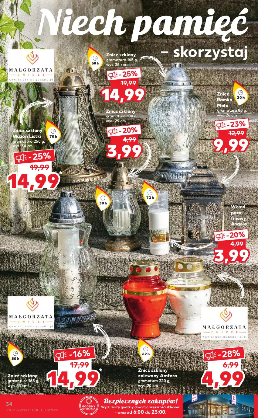 Gazetka promocyjna Kaufland - OFERTA TYGODNIA - ważna 23.09 do 29.09.2021 - strona 34 - produkty: Gra, Piec, Rama, Ramka, Tera, Wazon, Znicz