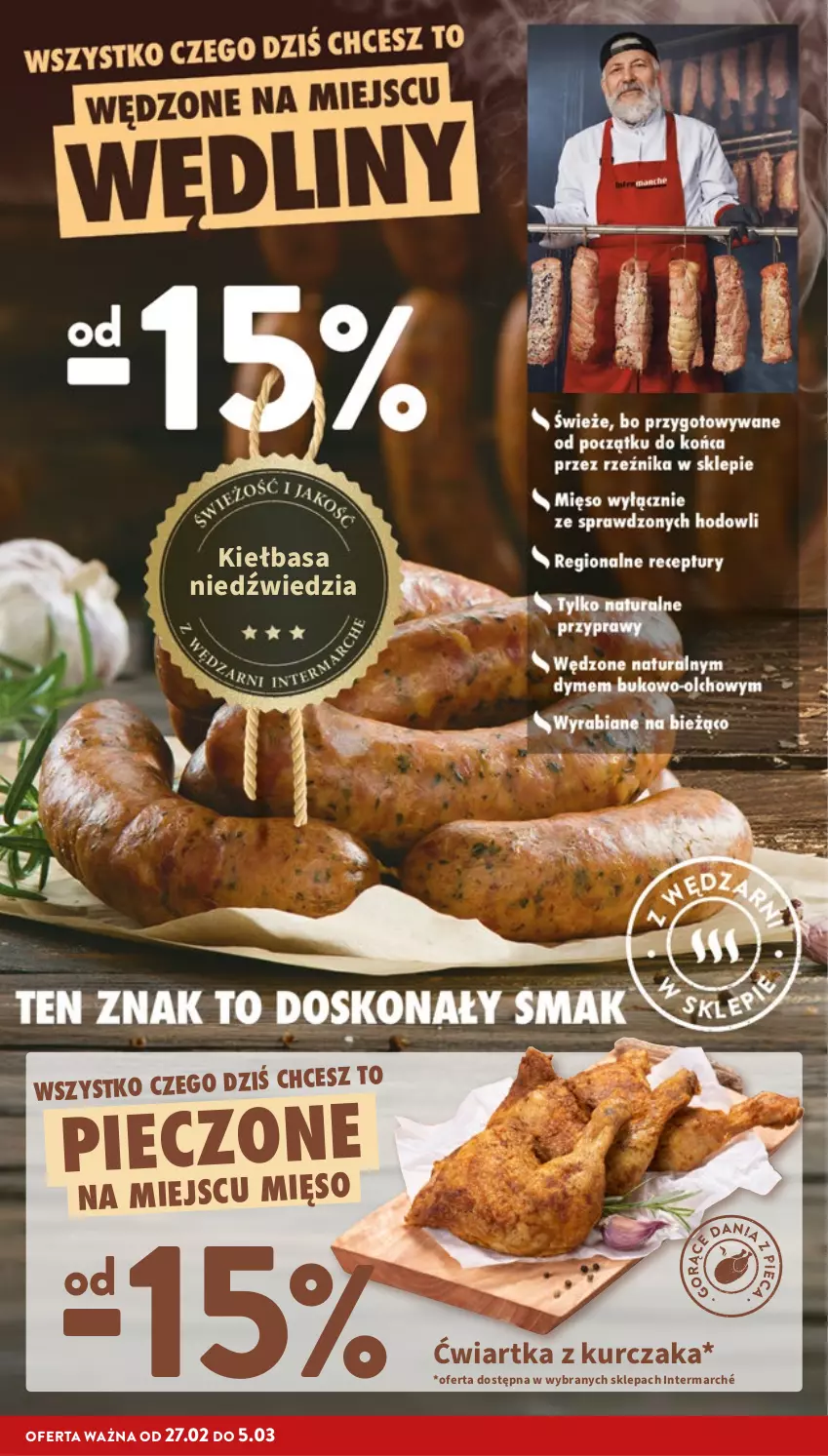 Gazetka promocyjna Intermarche - Gazetka Intermarche - ważna 27.02 do 05.03.2025 - strona 18 - produkty: Kiełbasa, Kurczak