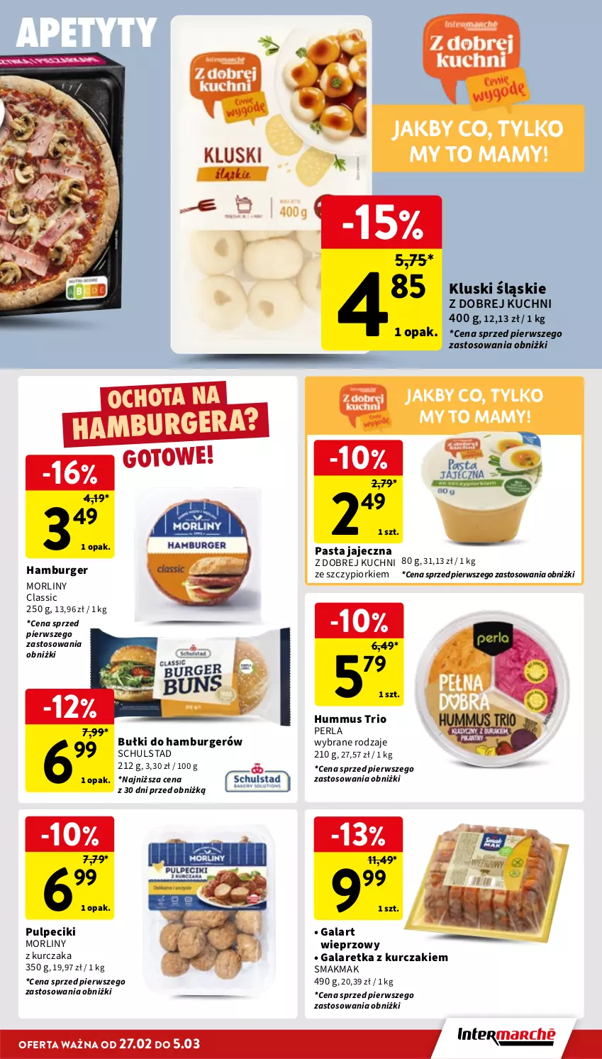 Gazetka promocyjna Intermarche - Gazetka Intermarche - ważna 27.02 do 05.03.2025 - strona 21 - produkty: Burger, Gala, Galaretka, Hamburger, Hummus, Kurczak, Morliny, Mus