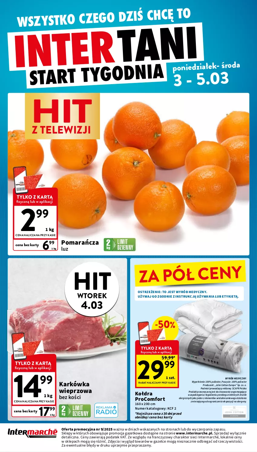 Gazetka promocyjna Intermarche - Gazetka Intermarche - ważna 27.02 do 05.03.2025 - strona 44 - produkty: Gra, Karkówka wieprzowa, Kołdra