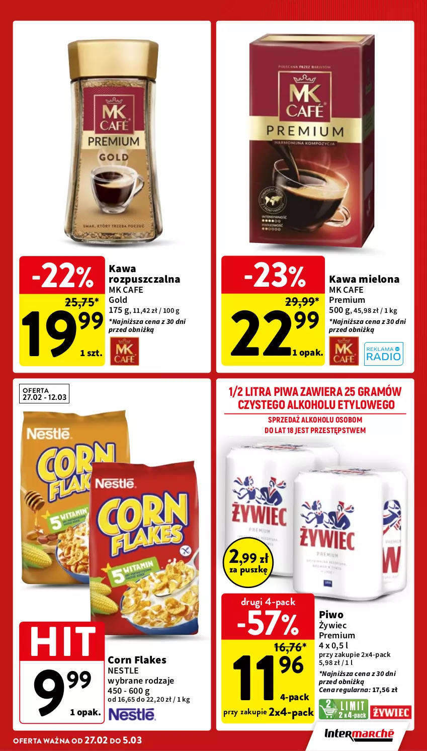 Gazetka promocyjna Intermarche - Gazetka Intermarche - ważna 27.02 do 05.03.2025 - strona 5 - produkty: Corn flakes, Gra, Kawa, Kawa mielona, Kawa rozpuszczalna, Piwa, Piwo