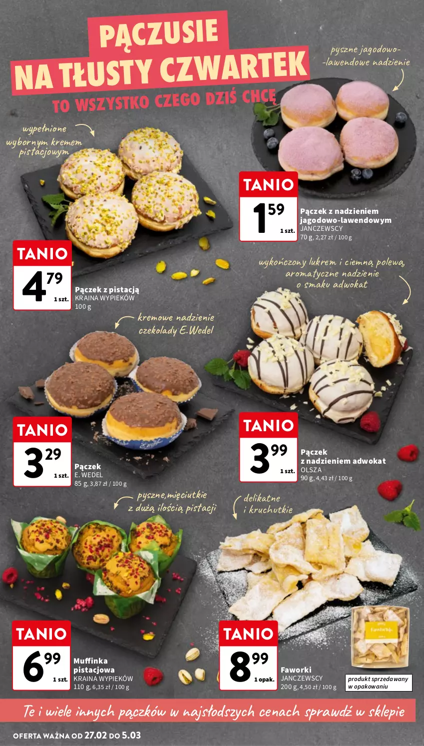 Gazetka promocyjna Intermarche - Gazetka Intermarche - ważna 27.02 do 05.03.2025 - strona 8 - produkty: E. Wedel, Fa, Faworki, Inka, Pączek