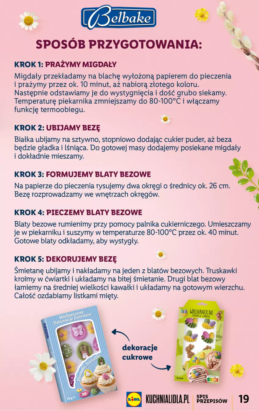 Gazetka promocyjna Lidl - KATALOG WIELKANOC - ważna 06.03 do 09.04.2023 - strona 19 - produkty: Cukier, Cukier puder, Kawa, Migdały, Papier, Piec, Piekarnik, Puder, Rum, Top, Truskawki