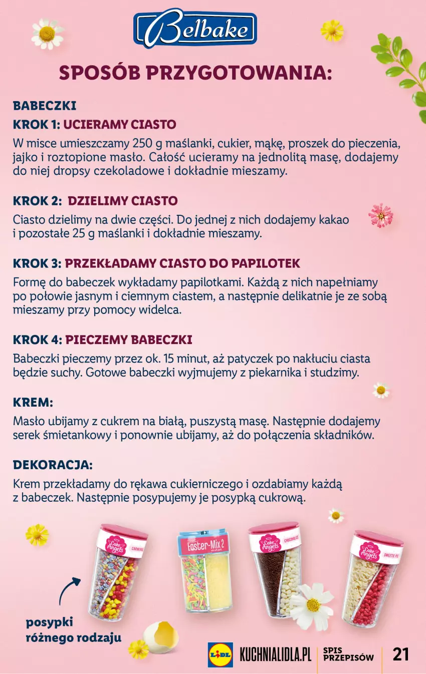 Gazetka promocyjna Lidl - KATALOG WIELKANOC - ważna 06.03 do 09.04.2023 - strona 21 - produkty: Babeczki, Cukier, Kakao, Kawa, Lanki, Masło, Piec, Piekarnik, Proszek do pieczenia, Ser, Serek, Top