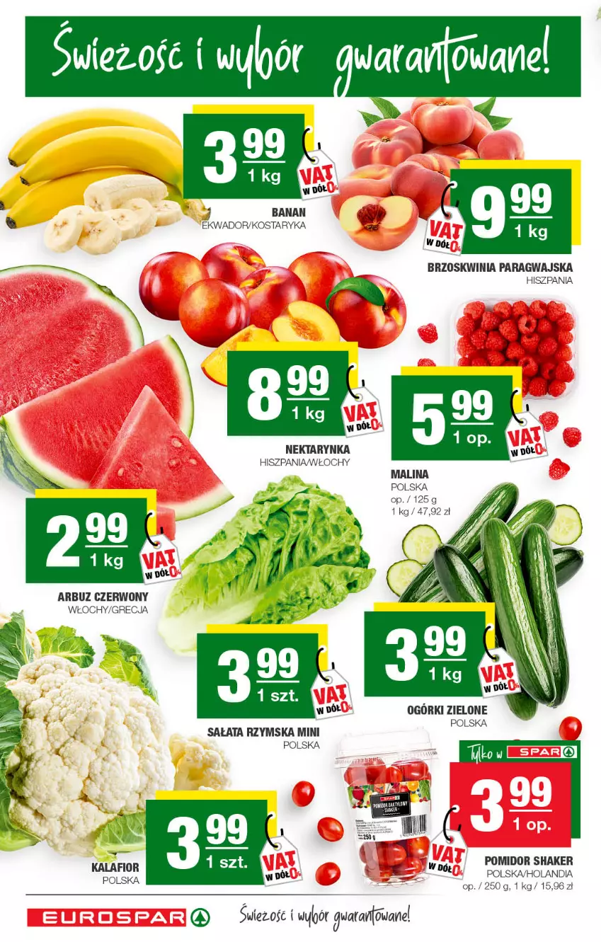 Gazetka promocyjna Spar - EuroSpar - ważna 26.06 do 06.07.2022 - strona 2 - produkty: Arbuz, Kalafior, Sałat