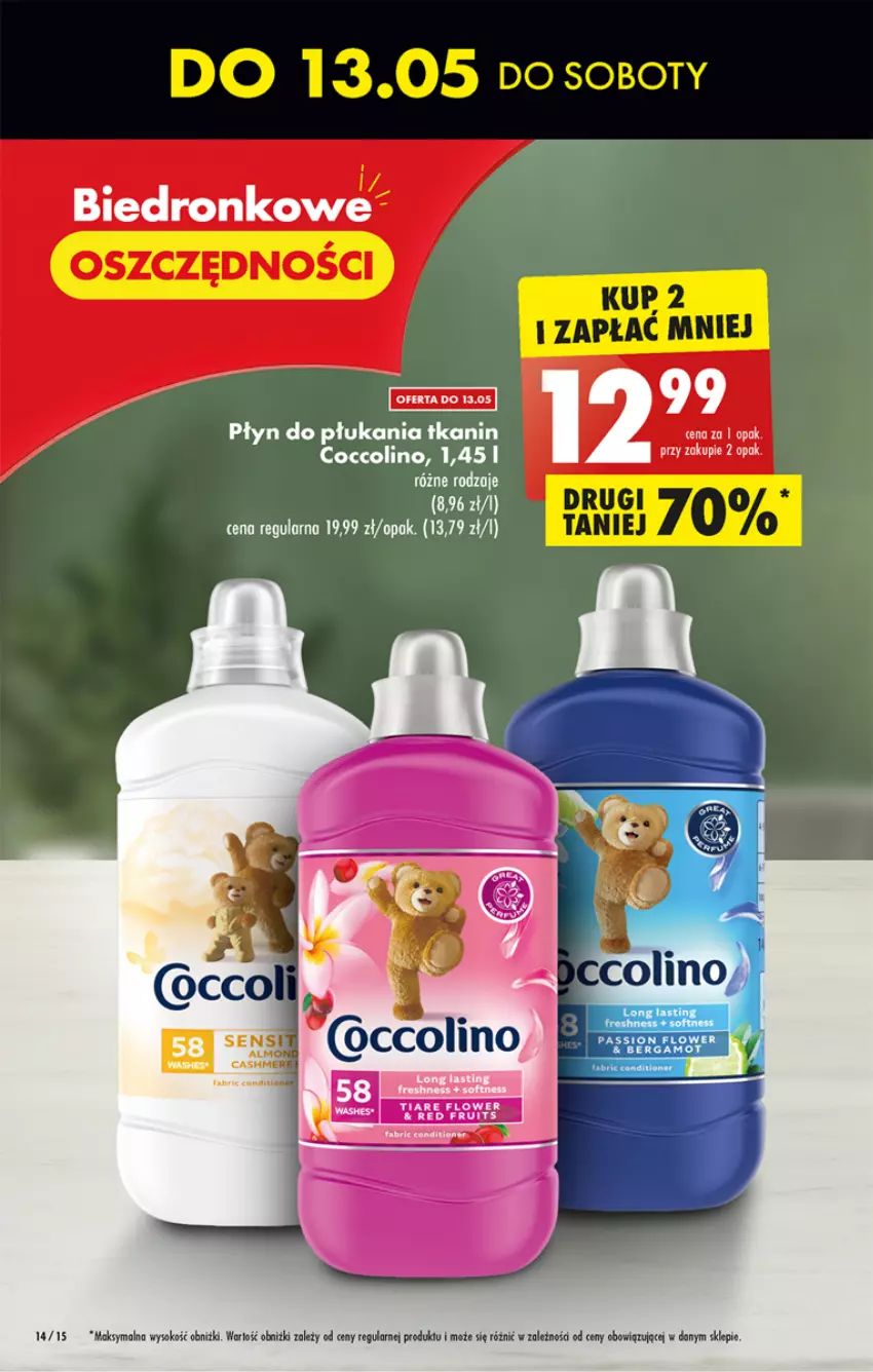 Gazetka promocyjna Biedronka - Gazetka - Biedronka.pl - ważna 11.05 do 17.05.2023 - strona 14 - produkty: Brie, Coccolino, Dron, Fa, LG, Płyn do płukania, Sok