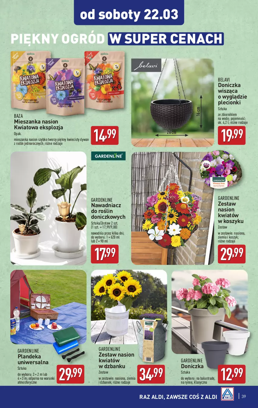 Gazetka promocyjna Aldi - Pełna oferta - ważna 17.03 do 22.03.2025 - strona 39 - produkty: Dywan, Dzbanek, Kosz, Ogród, Por