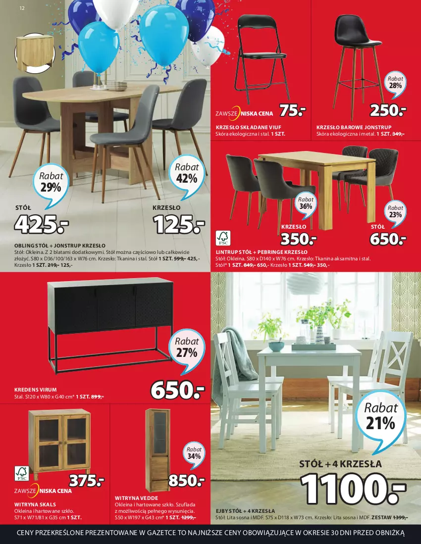 Gazetka promocyjna Jysk - Oferta tygodnia - ważna 12.04 do 16.05.2023 - strona 13 - produkty: Aksam, Kredens, Krzesło, Krzesło składane, Rum, Sos, Stół, Witryna