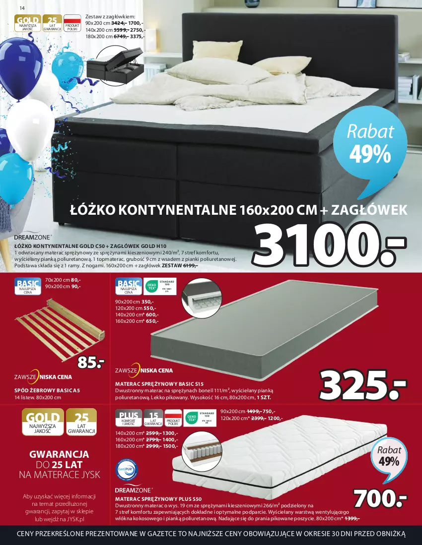 Gazetka promocyjna Jysk - Oferta tygodnia - ważna 12.04 do 16.05.2023 - strona 15 - produkty: Kokos, Materac, Materac sprężynowy, Sok, Spód żebrowy, Tera, Top, Zagłówek