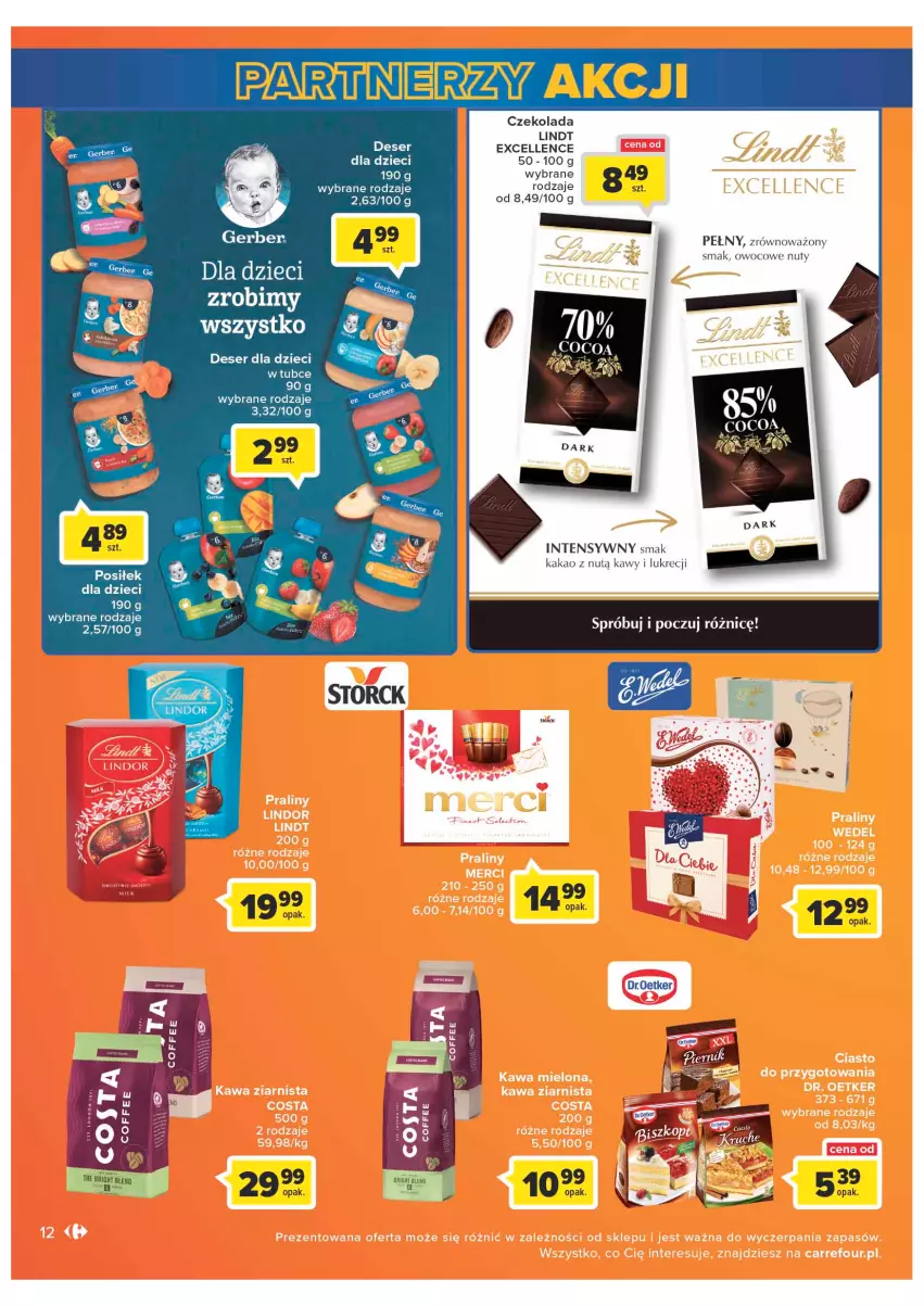 Gazetka promocyjna Carrefour - Gazetka Market - ważna 08.02 do 28.02.2022 - strona 12 - produkty: Czekolada, Deser, Dzieci, Kakao, Lindt, Nuty, Ser