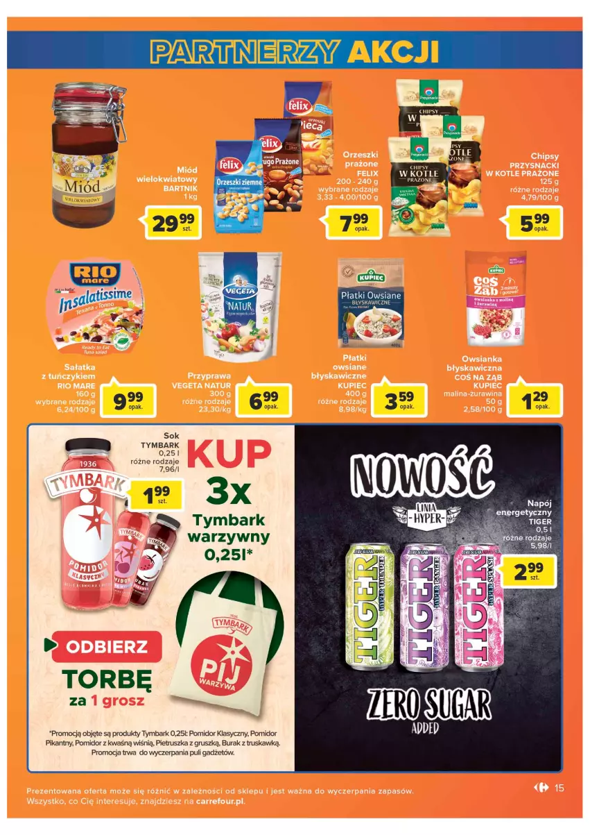 Gazetka promocyjna Carrefour - Gazetka Market - ważna 08.02 do 28.02.2022 - strona 15 - produkty: Chipsy, Napój, Pietruszka, Sok, Tymbark