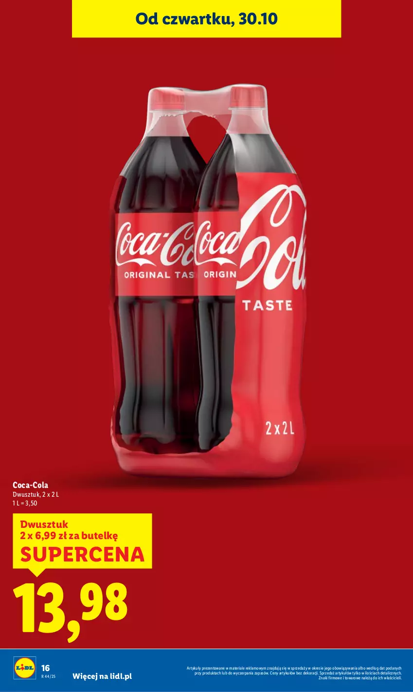 Gazetka promocyjna Lidl - GAZETKA - ważna 30.10 do 31.10.2025 - strona 16 - produkty: Coca-Cola
