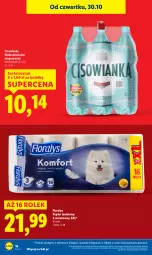 Gazetka promocyjna Lidl - GAZETKA - Gazetka - ważna od 31.10 do 31.10.2025 - strona 18 - produkty: Papier, Papier toaletowy, Woda mineralna, Flora, Woda, Cisowianka