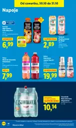 Gazetka promocyjna Lidl - GAZETKA - Gazetka - ważna od 31.10 do 31.10.2025 - strona 50 - produkty: Lemoniada, Napoje, Wazon, Napój gazowany, Tymbark, Limonka, Oshee, Woda mineralna, Arbuz, Woda, Herbata, Mango, Napój, Cisowianka, Grejpfrut