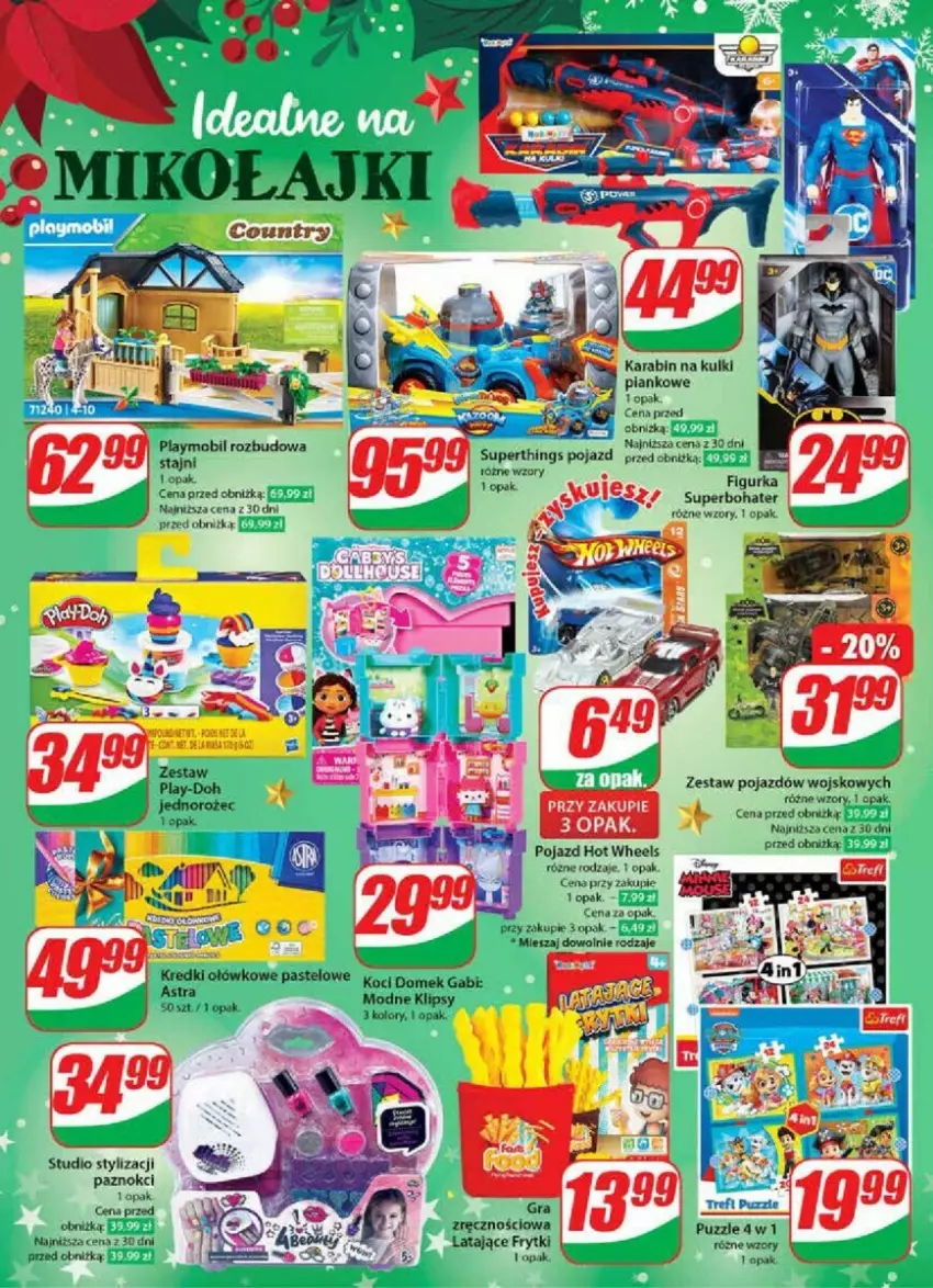 Gazetka promocyjna Dino - ważna 06.12 do 12.12.2023 - strona 15 - produkty: Frytki, Hot Wheels, Koc, Mobil, Playmobil, Pojazd, Puzzle, Sos