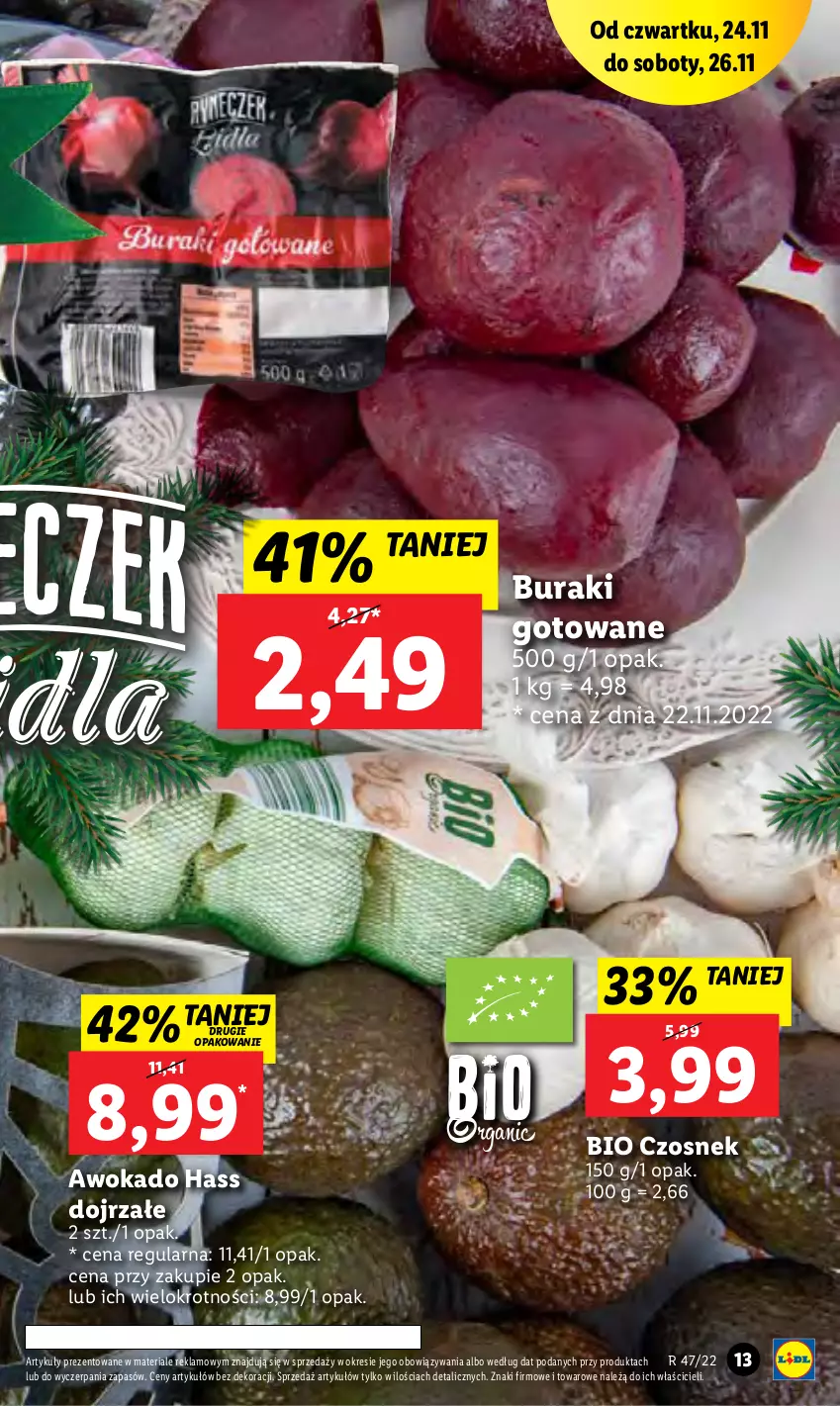 Gazetka promocyjna Lidl - GAZETKA - ważna 24.11 do 26.11.2022 - strona 13 - produkty: Buraki, Czosnek