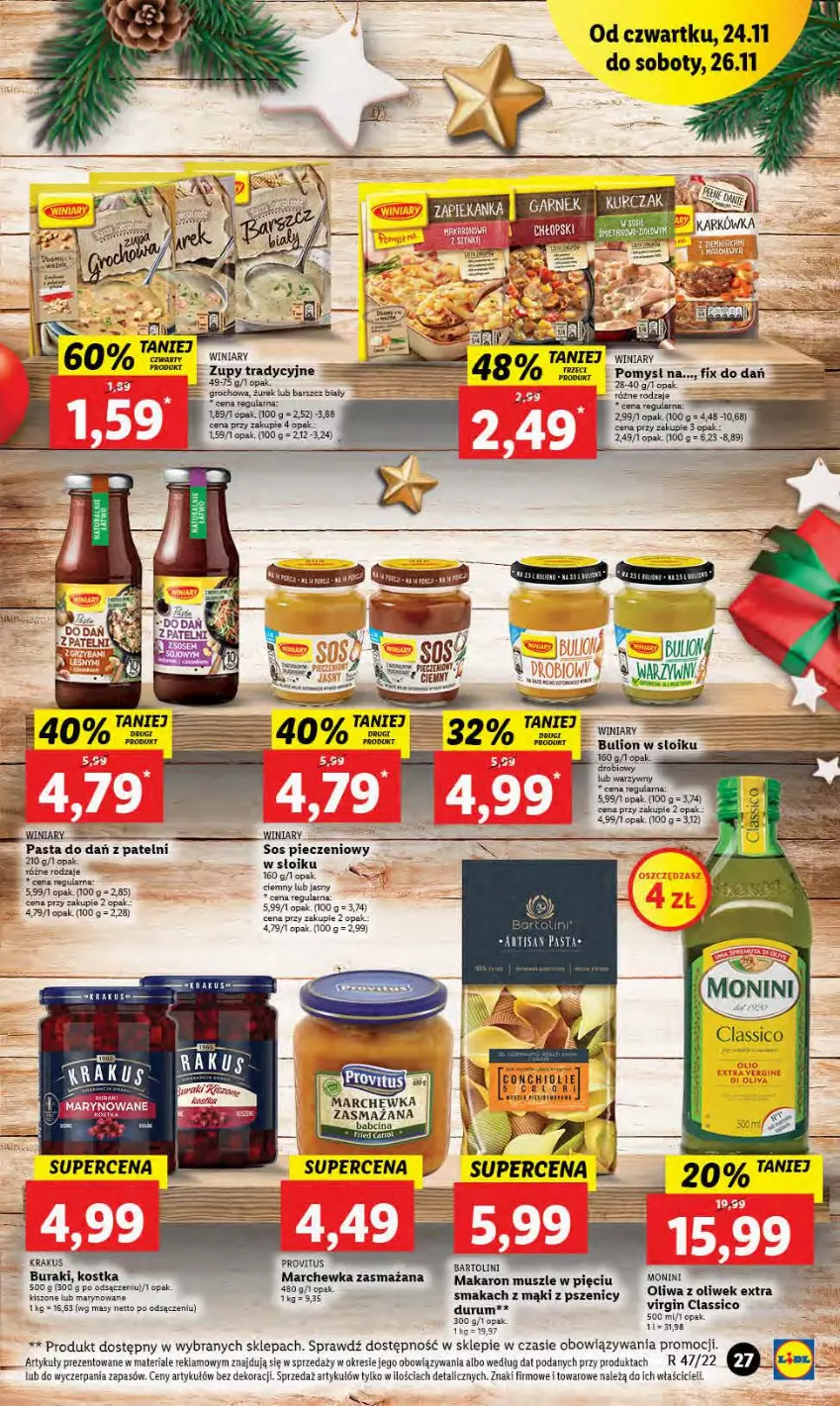 Gazetka promocyjna Lidl - GAZETKA - ważna 24.11 do 26.11.2022 - strona 29 - produkty: Garnek, Gin, Groch, Mus, Piec, Rum, Sos, Sos pieczeniowy, Winiary