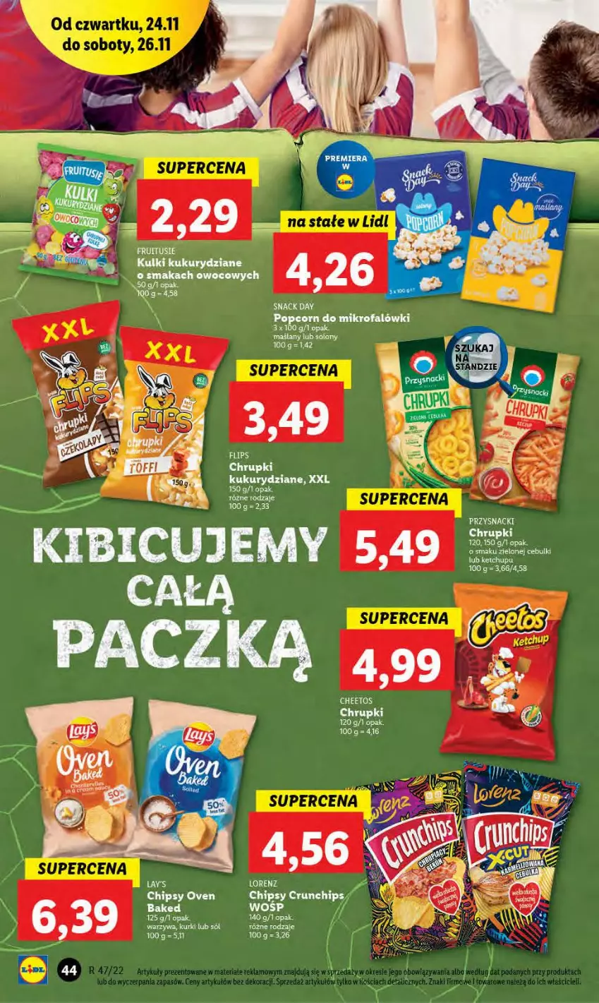 Gazetka promocyjna Lidl - GAZETKA - ważna 24.11 do 26.11.2022 - strona 46 - produkty: BIC, Cheetos, Chipsy, Chrupki, Crunchips, Lorenz, Sól, Warzywa