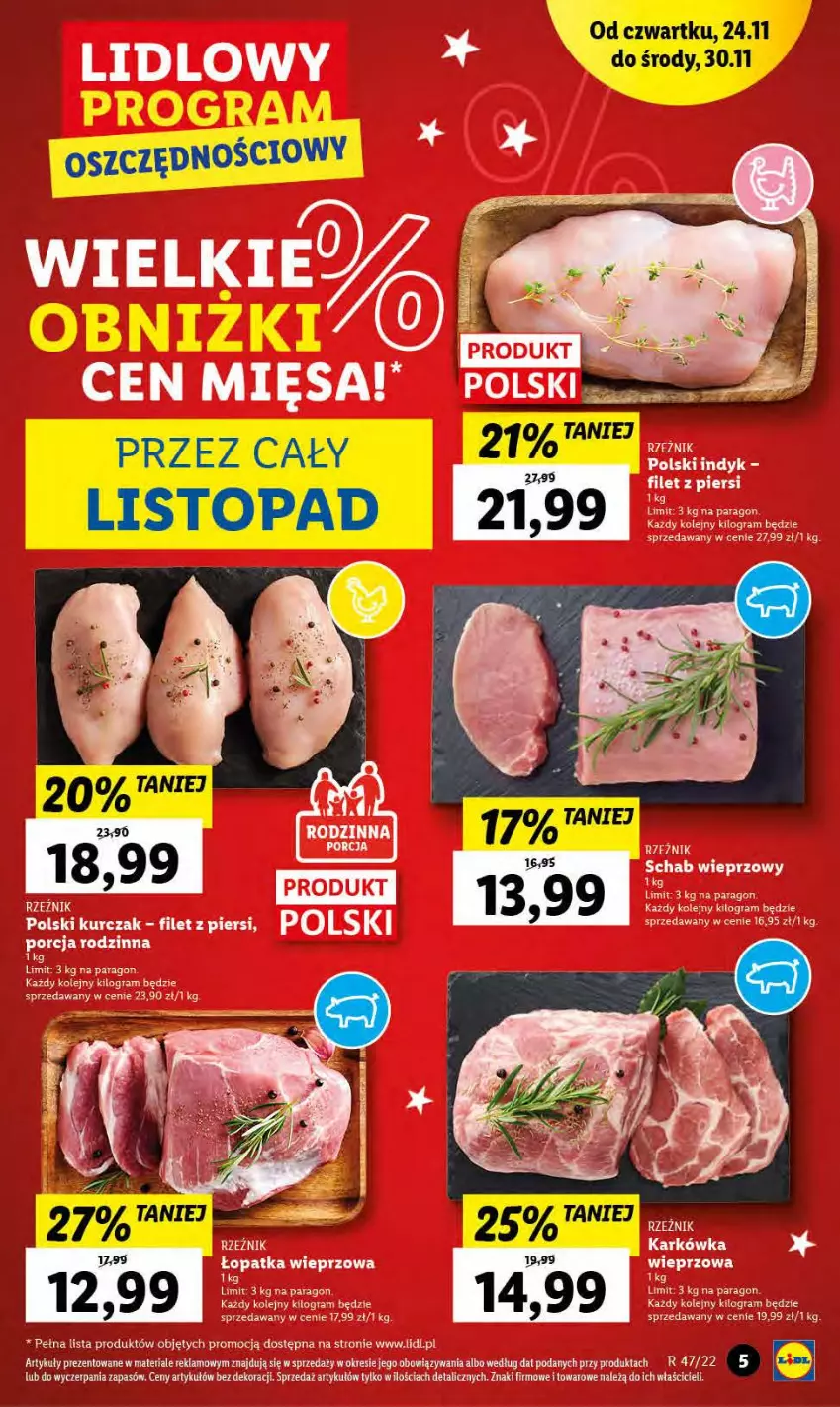 Gazetka promocyjna Lidl - GAZETKA - ważna 24.11 do 26.11.2022 - strona 5 - produkty: Gra, Kurczak, Olej, Schab wieprzowy, Top