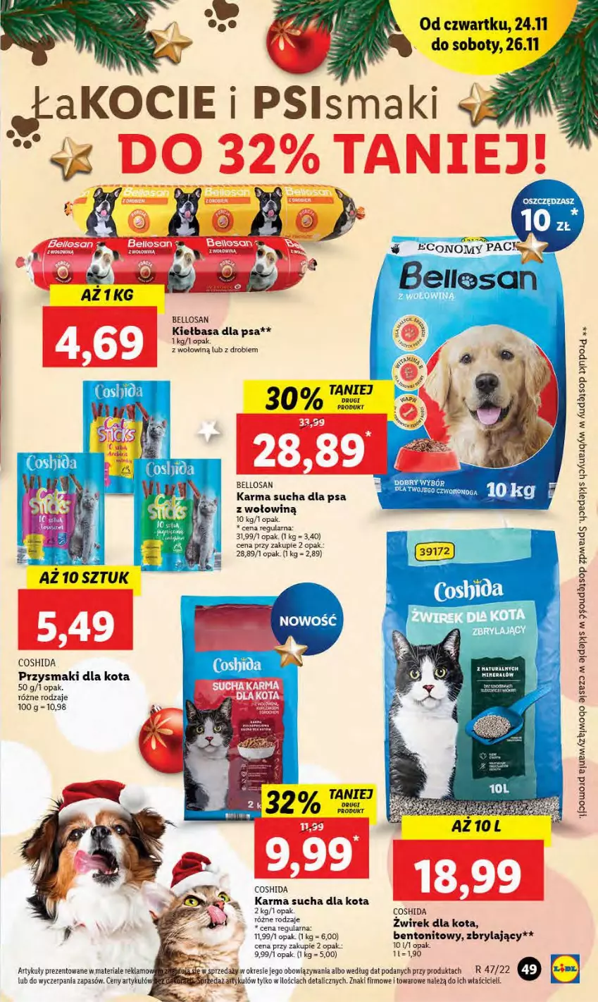 Gazetka promocyjna Lidl - GAZETKA - ważna 24.11 do 26.11.2022 - strona 51 - produkty: Bell, Kiełbasa, Koc, Przysmaki