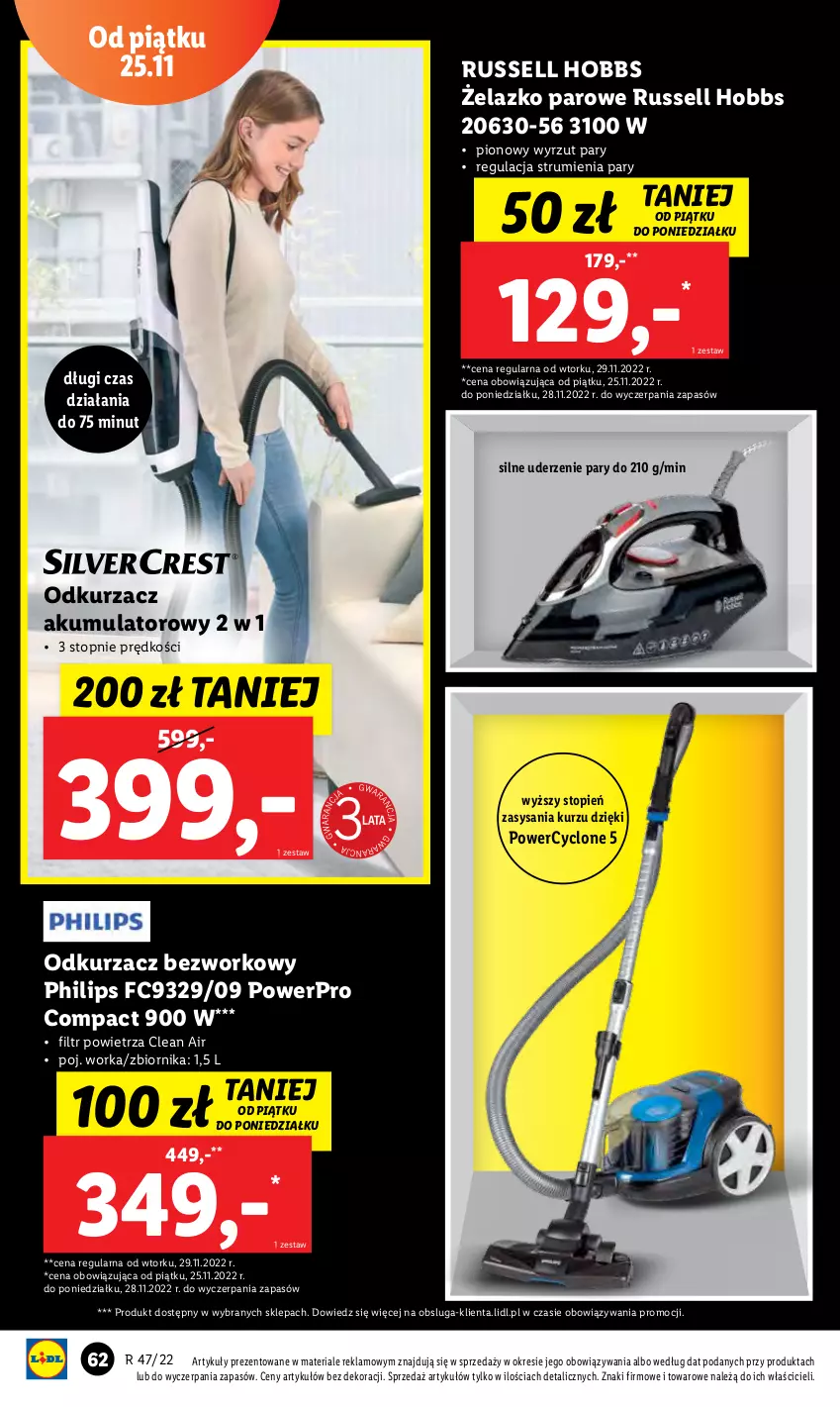 Gazetka promocyjna Lidl - GAZETKA - ważna 24.11 do 26.11.2022 - strona 64 - produkty: Akumulator, Odkurzacz, Orka, Philips, Rum, Top