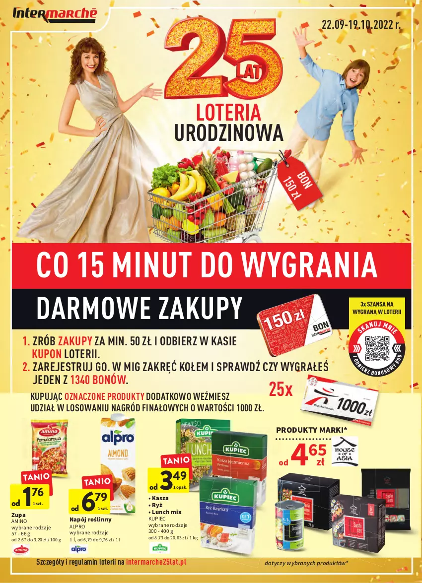 Gazetka promocyjna Intermarche - Gazetka Intermarche - ważna 29.09 do 05.10.2022 - strona 2 - produkty: Alpro, Gra, Kasza, Kupiec, Napój, Napój roślinny, Piec, Ryż, Zupa