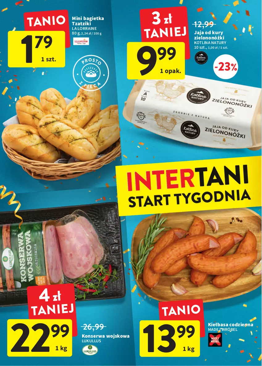 Gazetka promocyjna Intermarche - Gazetka Intermarche - ważna 29.09 do 05.10.2022 - strona 38 - produkty: Bagietka, Jaja, Kiełbasa, Kotlin, Madej Wróbel, Ser