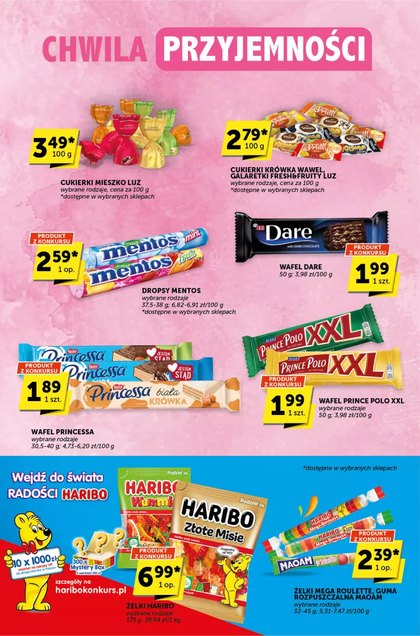 Gazetka promocyjna ABC - ważna 19.09 do 01.10.2024 - strona 20 - produkty: Cukier, Cukierki, Gala, Galaretki, Haribo, Mentos, Prince Polo, Princessa, Wawel