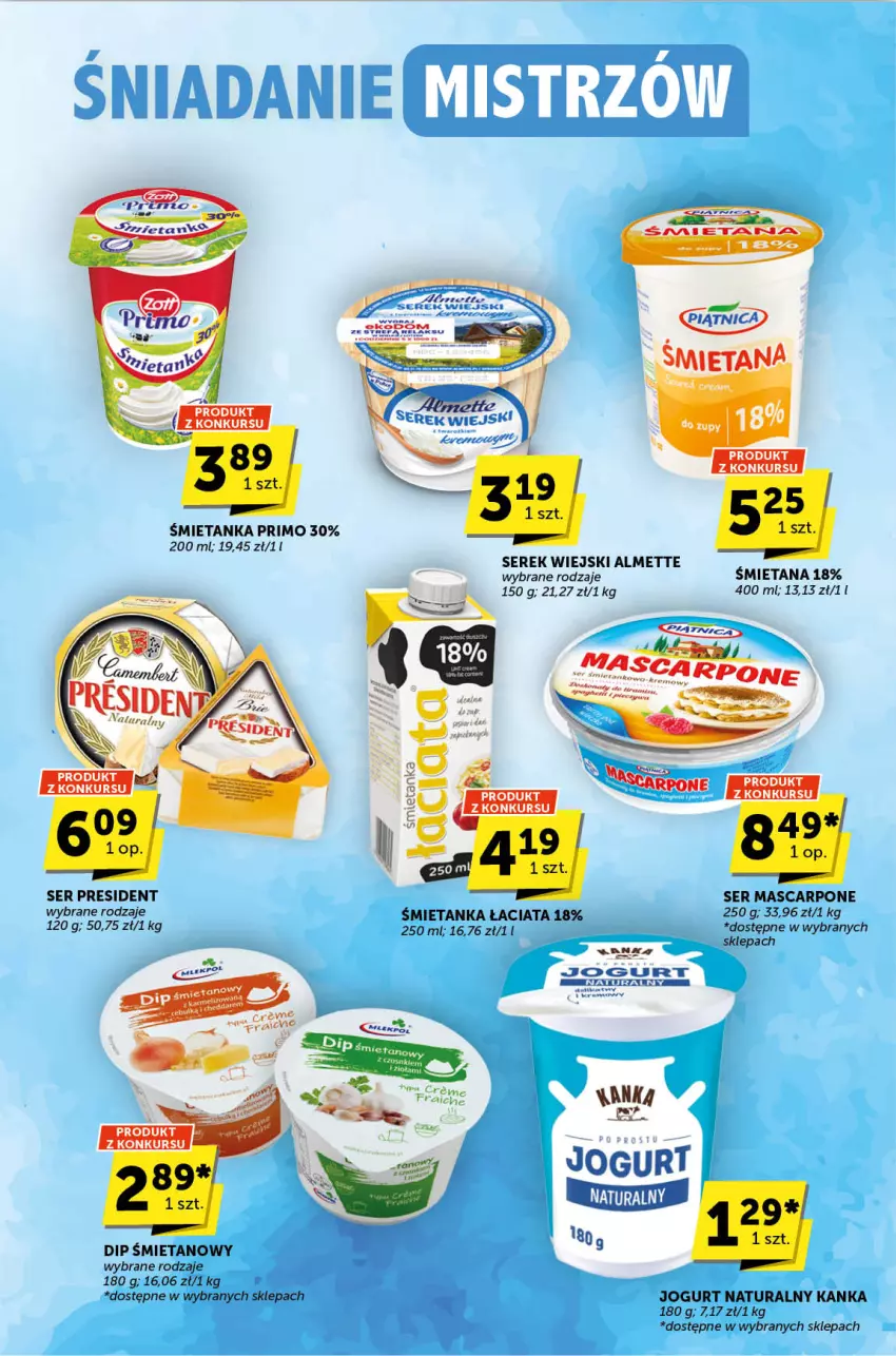 Gazetka promocyjna ABC - ważna 19.09 do 01.10.2024 - strona 3 - produkty: Almette, Fa, Jogurt, Jogurt naturalny, Mascarpone, Ser, Serek, Serek wiejski, Tran