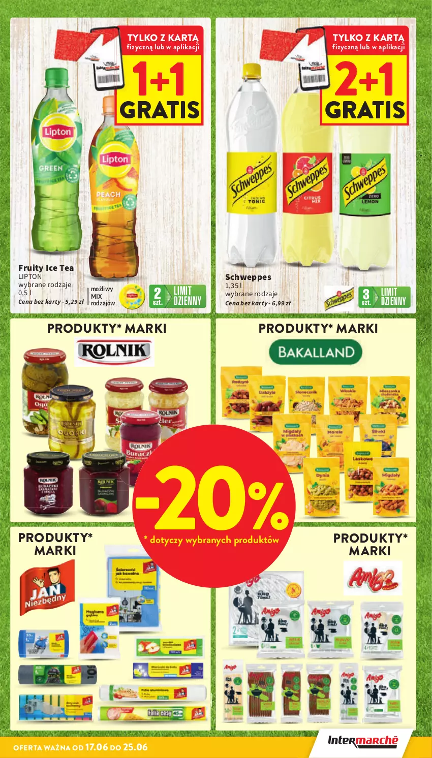 Gazetka promocyjna Intermarche - Gazetka Intermarche - ważna 17.06 do 25.06.2025 - strona 11 - produkty: Gra, Ice tea, Lipton, Schweppes